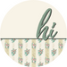 Green Floral Door Hanger Dco-01579-Dh 18’ Round Wood