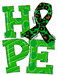 Green Hope Sign Awareness Door Hanger Wood Sign Decoe-W-0134 22