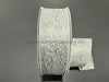 Grey Flower Embossed 2.5’X50Y 984240 - 16C Ribbon