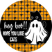 Halloween Cat Sign DCO-102776-DH, Sign For Wreath, 18" Door Hanger