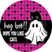 Halloween Cat Sign DCO-102777-DH, Sign For Wreath, 18" Door Hanger
