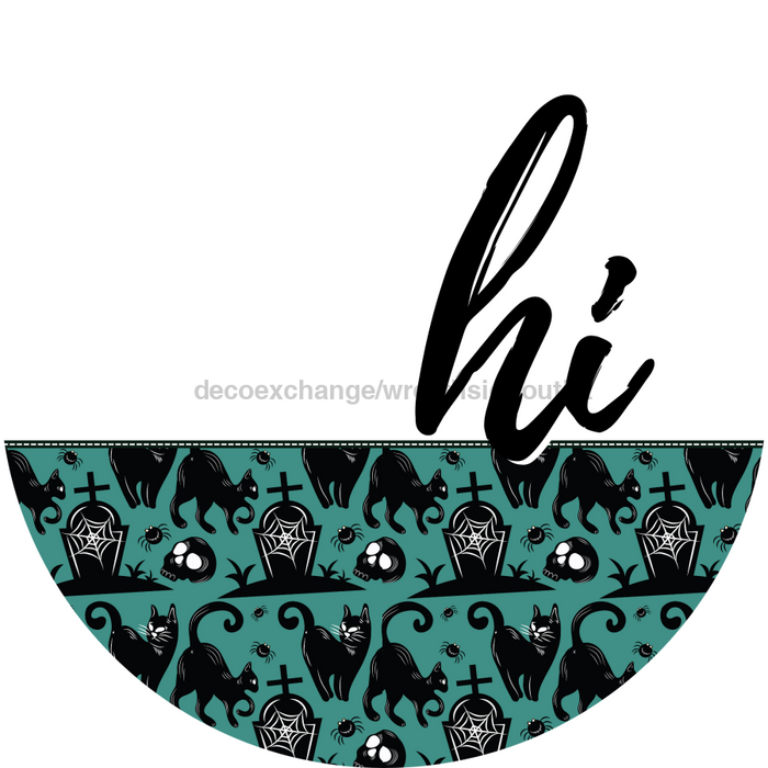 Halloween Cats Door Hanger Dco-01587-Dh 18’ Round Wood