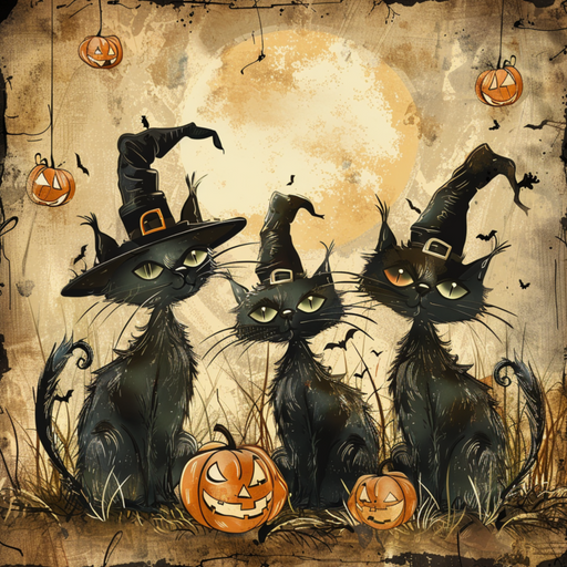 Halloween Cats Mb-00018 Sign For Wreath 10X10’ Metal