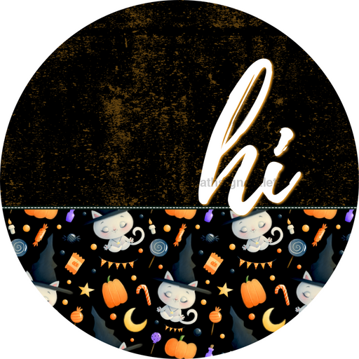 Halloween Door Hanger Dco-01567-Dh 18’ Round Wood