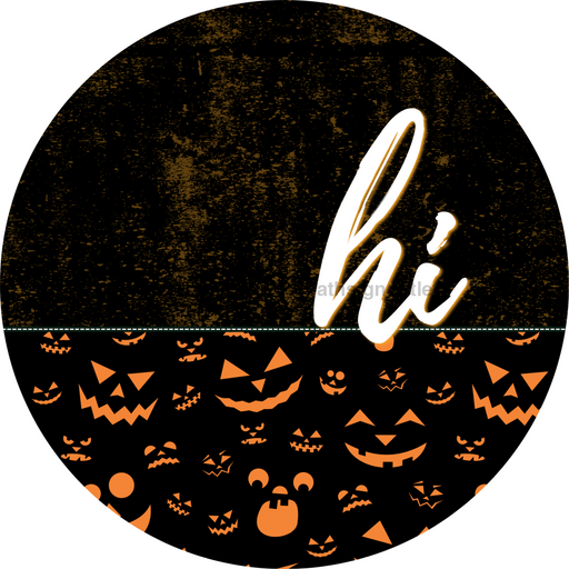 Halloween Door Hanger Dco-01568-Dh 18’ Round Wood