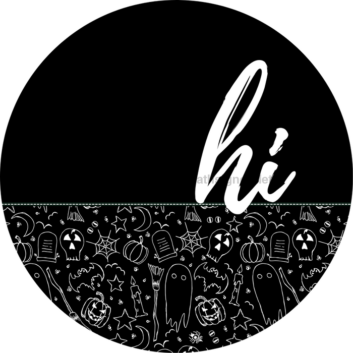 Halloween Door Hanger Dco-01589-Dh 18’ Round Wood