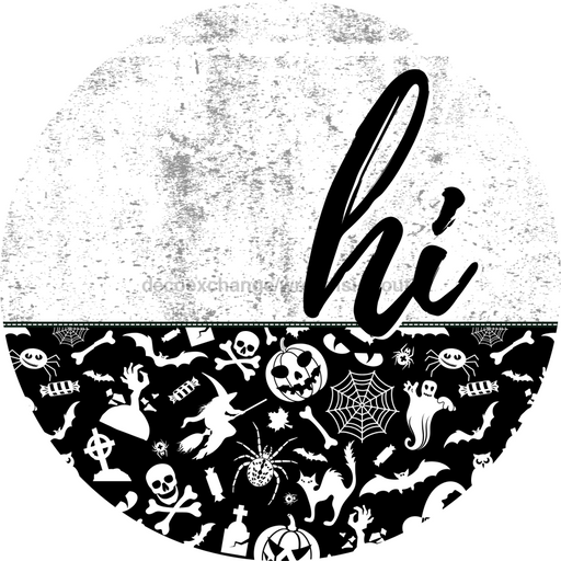 Halloween Door Hanger Dco-01625-Dh 18’ Round Wood