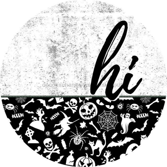 Halloween Door Hanger Dco-01625-Dh 18’ Round Wood