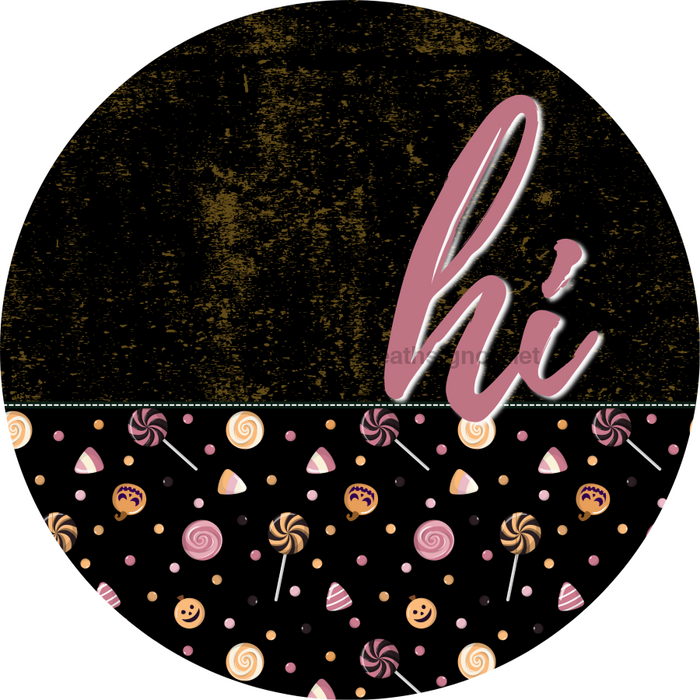 Halloween Door Hanger Dco-01630-Dh 18’ Round Wood