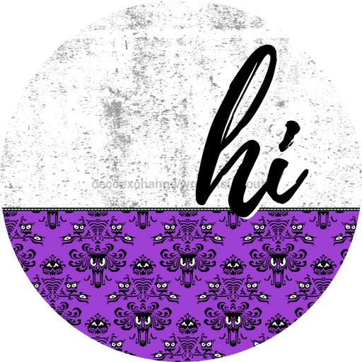 Halloween Door Hanger Dco-01638-Dh 18’ Round Wood