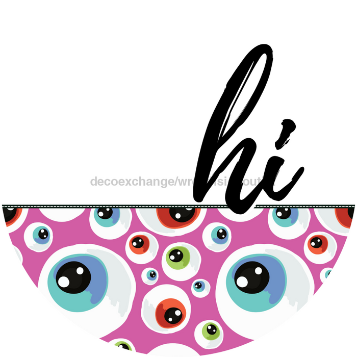 Halloween Eyes Door Hanger Dco-01588-Dh 18’ Round Wood