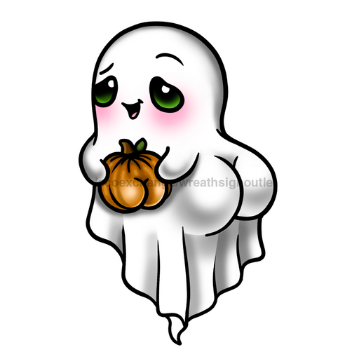 Halloween Ghost, wood sign, DECOE-W-904803-DH, 22" Door Hanger