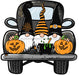 Halloween Gnome Truck, wood sign, DECOE-W-010 - DecoExchange®