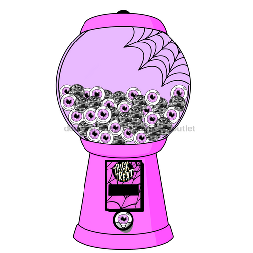 Halloween Gumball Machine, wood sign, DECOE-W-904805-DH, 22" Door Hanger