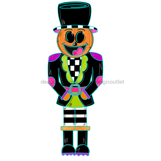 Halloween Pumpkin Man Door Hanger Mj-W-00069-Dh 22’ Wood