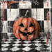 Halloween Pumpkin Sign, DCO-102568, Sign For Wreath, 10x10in Metal Sign