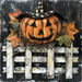 Halloween Pumpkin Sign, DCO-102571, Sign For Wreath, 10x10in Metal Sign
