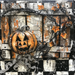 Halloween Pumpkin Sign, DCO-102574, Sign For Wreath, 10x10in Metal Sign
