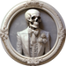 Halloween Sign 3D Skeleton Decoe-4606 Wreath 12 Metal Round