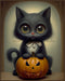 Halloween Sign Cat Decoe-4579 For Wreath 8X10 Metal 10