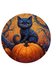 Halloween Sign Cat Decoe-4617 Wreath 8 Metal Round