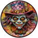 Halloween Sign, Creepy Clown Sign, 3D Halloween, DCO-00478, Sign For Wreath, 10" Round Metal Sign - DecoExchange®