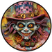 Halloween Sign, Creepy Clown Sign, 3D Halloween, DCO-00478, Sign For Wreath, 10" Round Metal Sign - DecoExchange®