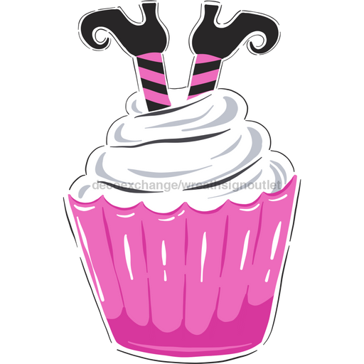 Halloween Sign, Halloween Cupcake, Halloween wood sign, DECOE-W-90058, 22" Door Hanger - DecoExchange®