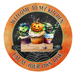 Halloween Sign Cute Decoe-4598 Door Hanger 18 Wood Round