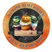 Halloween Sign Cute Decoe-4598 For Wreath 10 Round Metal