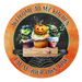 Halloween Sign Cute Decoe-4598 Wreath 12 Metal Round