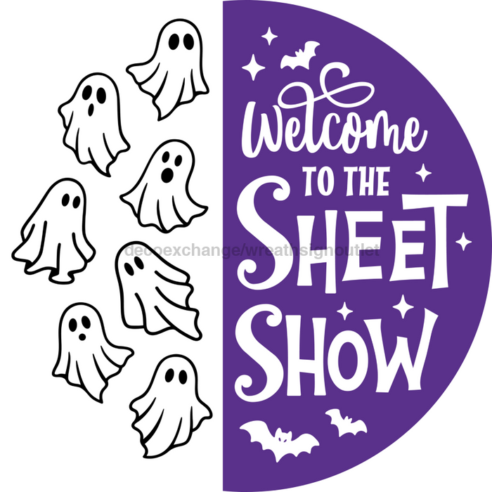 Halloween Sign, DCO-102820-DH, Sign For Wreath, 18" Door Hanger