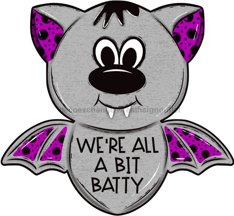 Halloween Sign, Gray Bat Sign, Halloween wood sign, DECOE-W-90086, 22" Door Hanger - DecoExchange®
