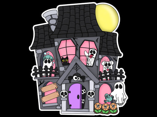 Halloween Sign, Haunted House Sign, CR-W-141-DH, 22" Door Hanger - DecoExchange®