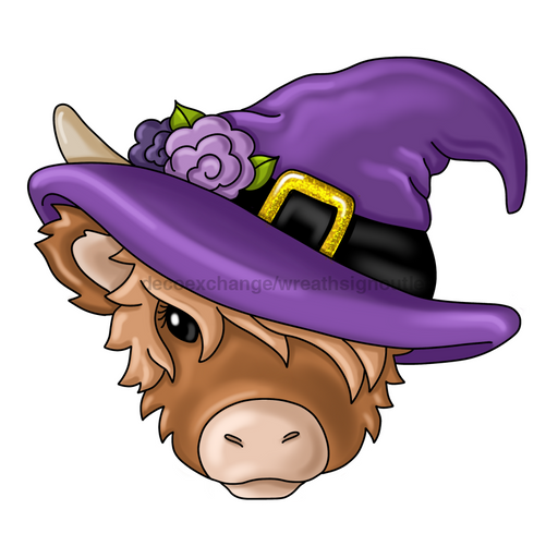 Halloween Sign Highland Cow Pcd-W-129-Dh 22’ Wood Pcd Door Hanger