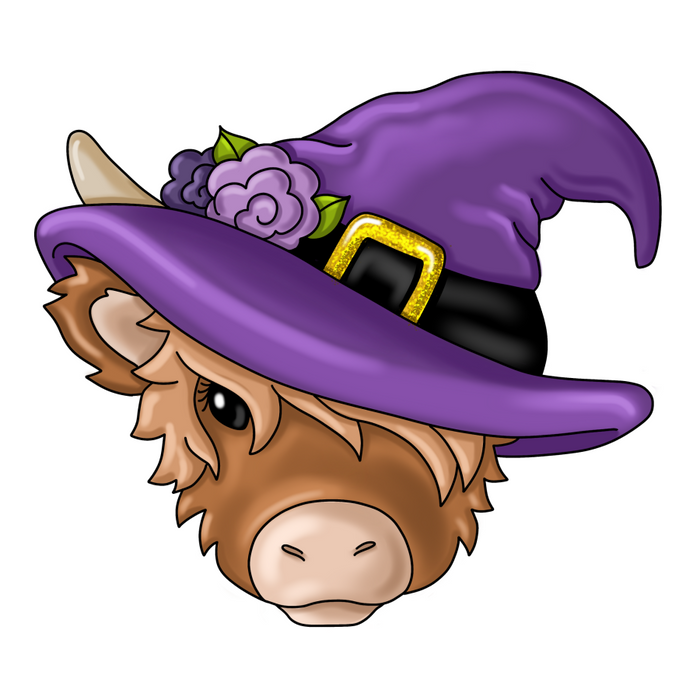 Halloween Sign Highland Cow Wood Sign Pcd-W-129 14’ Wreath Wood