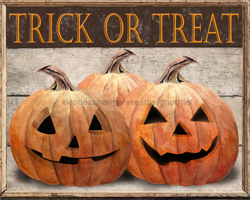 Halloween Sign Pumpkin Decoe-4581 For Wreath 8X10 Metal 10