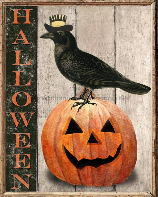 Halloween Sign Pumpkin Decoe-4582 For Wreath 8X10 Metal 10