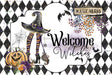 Halloween Sign Pumpkin Decoe-4597 For Wreath 8X10 Metal 10