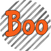 Halloween Sign Simple Boo Decoe-4495 For Wreath 10 Round Metal