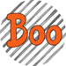 Halloween Sign Simple Boo Decoe-4495 Wreath 8 Metal Round