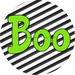 Halloween Sign Simple Boo Decoe-4496 Wreath 12 Metal Round