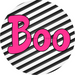 Halloween Sign Simple Boo Decoe-4497 For Wreath 10 Round Metal