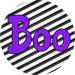 Halloween Sign Simple Boo Decoe-4498 For Wreath 10 Round Metal