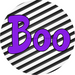Halloween Sign Simple Boo Decoe-4498 Wreath 12 Metal Round