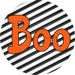 Halloween Sign Simple Boo Decoe-4499 Wreath 8 Metal Round