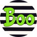 Halloween Sign Simple Boo Decoe-4500 Wreath 12 Metal Round