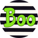 Halloween Sign Simple Boo Decoe-4500 Wreath 8 Metal Round