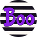 Halloween Sign Simple Boo Decoe-4501 For Wreath 10 Round Metal