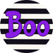 Halloween Sign Simple Boo Decoe-4501 Wreath 8 Metal Round